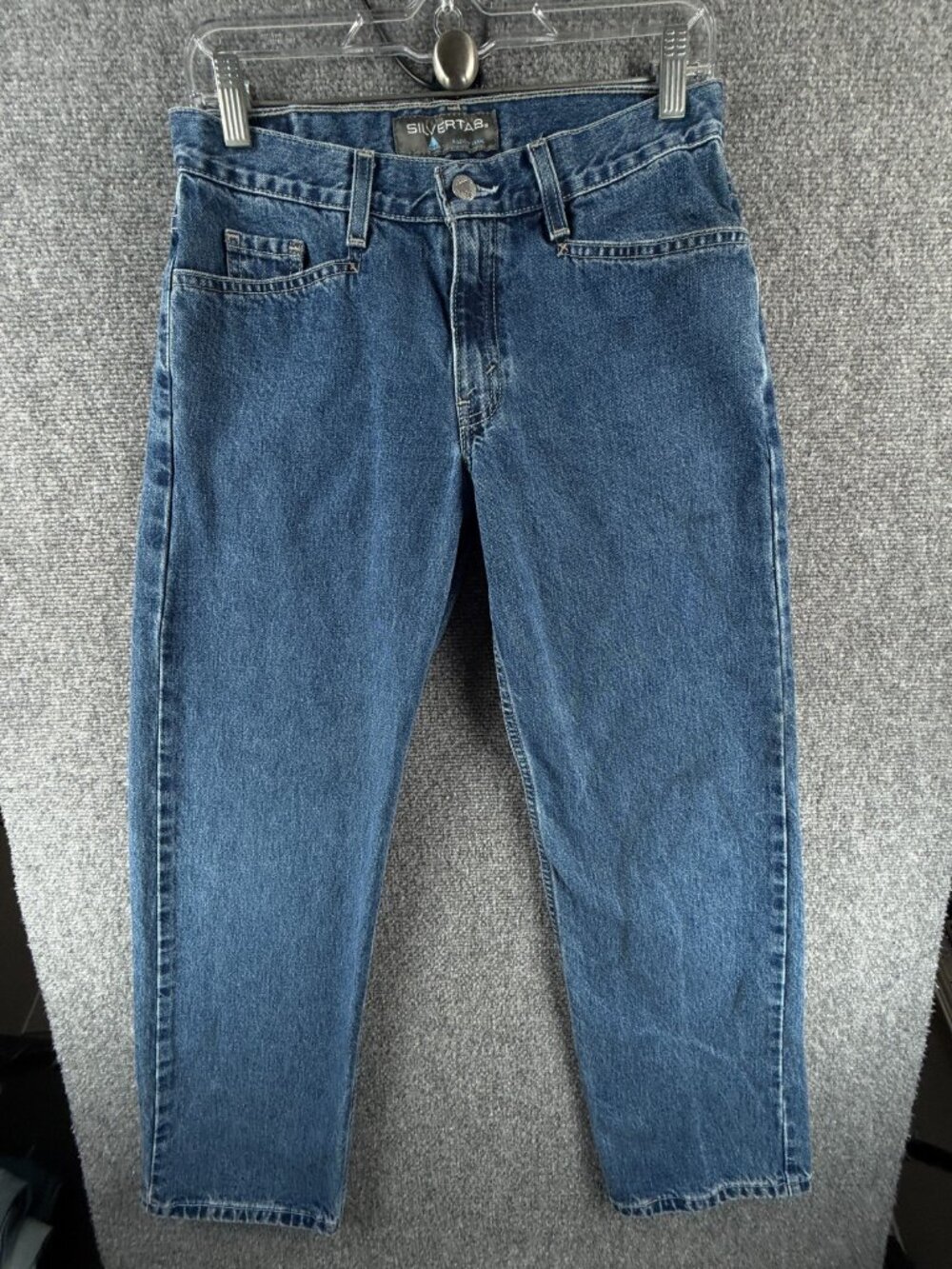 VTG Levi's Blue Jeans Women Dark Wash Y2K All Cotton Baggy Straight ACTL 28X29